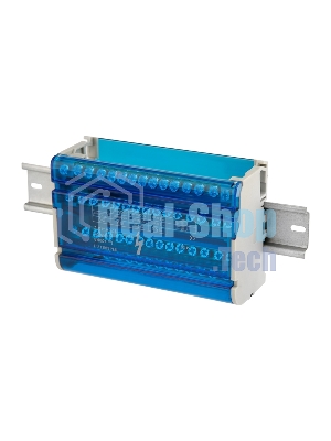 Шина на DIN-рейку в корпусе (кросс-модуль) Rexant 4х15