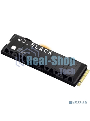 Накопитель SSD WD 1Tb Black SN850X, M.2(22x80мм), NVMe, PCIe 4.0 x4, 3D TLC, R/W 7300/6300Mb/s, IOPs 800 000/1 100 000, TbW 600, DWPD 0.3, with Heat Spreader (12 мес.)