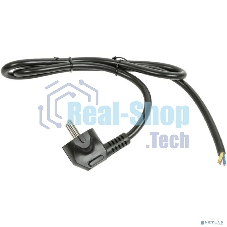 Кабель питания Filum FL-PC-SH90-C2-1.8-BK ПВС-ВП 3x1.5 CEE 7/7(Schuko) угловая - свободный конец, 220/250В, 16А, чёрный, 1,8м