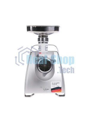 Мясорубка электрическая Bosch MFW68640 черный, 2200 Вт, 4.3 кг/мин, реверс, металлический лоток, насадки - 5