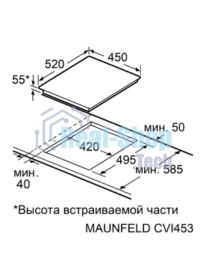 Индукционная варочная панель Maunfeld CVI453STBK