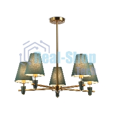 Люстра Ambrella light LH75051/5 BS/GN латунь/зеленый E14*5 max 40W D700*580