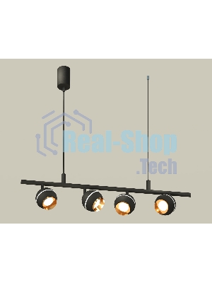 Светильник Ambrella light XB9002500/4 SBK/PYG черный песок/золото желтое полированное MR16 GU5.3 (С9002, С1102, N7034)