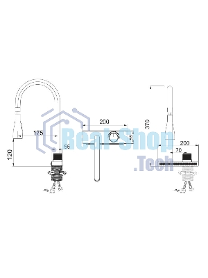 SUS130-017F-2 Смеситель для кухни, ø35