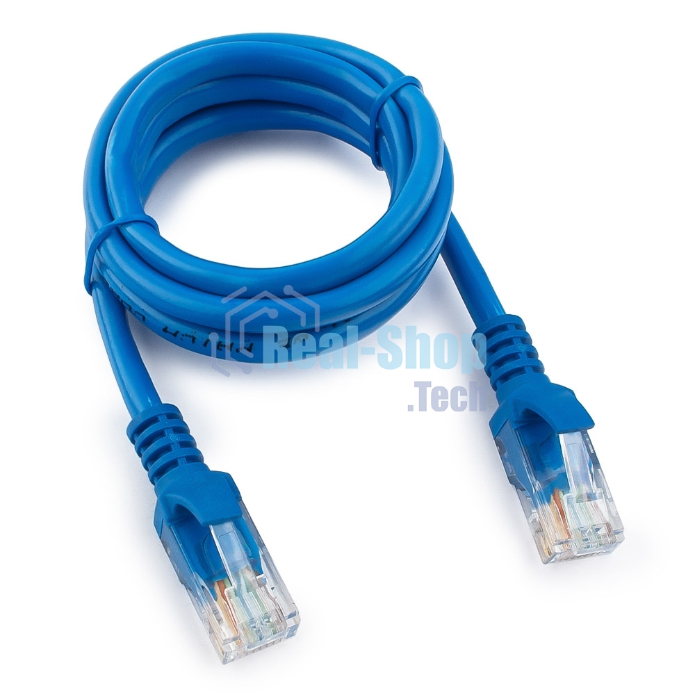 Патч-корд медный UTP Cablexpert PP10-1M/B cat.5e, 1м, литой, многожильный, синий