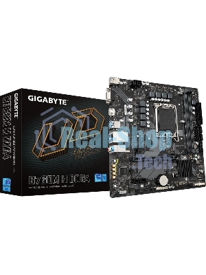 Материнская плата Gigabyte B760M H DDR4, LGA 1700, Intel B760, 2xDDR4, 4xSATA, 2xM.2, 1xPCIe 4.0 x16, 1xPCIe x1, 1xHDMI, 1xVGA, 1x 1Gb LAN, 2xUSB 2.0, 4xUSB 3.2 Gen 1, 3x3.5 мм, 7.1, Micro ATX