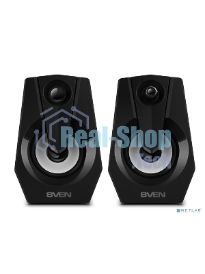 Акустическая система SVEN 370 2.0 черные (2x2W, USB, RGb подсветка)