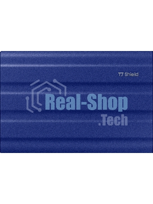 Внешний SSD Samsung T7 Shield, 2TB, USB 3.2 Gen 2 Type-C, R/W 1050/1000, синий