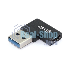 Переходник USB Type A папа на Type-C мама угловой