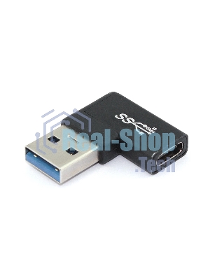 Переходник USB Type A папа на Type-C мама угловой