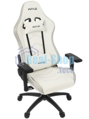 Кресло KFA2 Gaming Chair 01 RGB SE белый, экокожа, RGB-подсветка, подголовник
