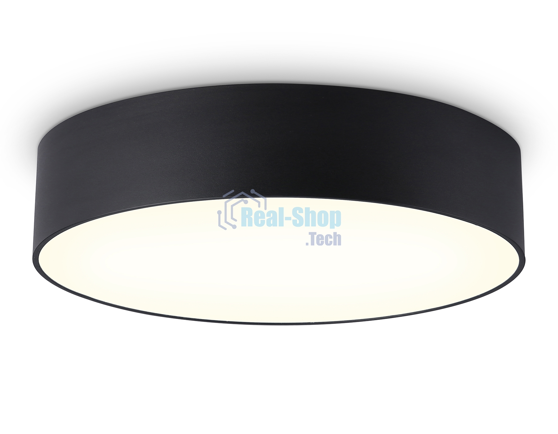 Потолочный светодиодный светильник Ambrella light FV5525 BK черный LED 35W 3000K D300*58 (Без ПДУ)
