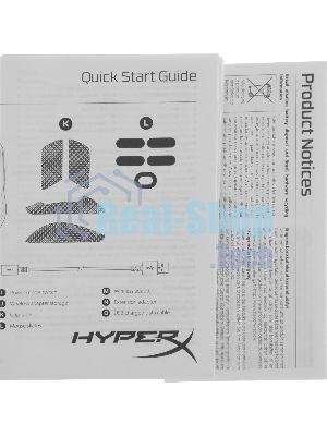 Мышь беспроводная HyperX Haste 2 черный, 26000 dpi, радиоканал, Bluetooth, USB, кнопки - 5