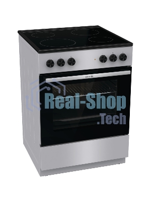 Плита электрическая Gorenje GEC6A11SG серый, конфорок 4 электрических, духовка 65 л, 60 см x 85 см x 60 см