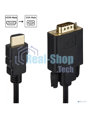 Кабель HDMI M VGA M full (с чипом) KS-is KS-441 черно-черный 1.8м