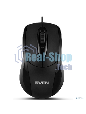 Мышь проводная SVEN RX-110 черный, 1000 dpi, USB, кнопки - 3