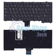 Клавиатура для ноутбука Dell Latitude E7440 черная без подсветки и без указателя