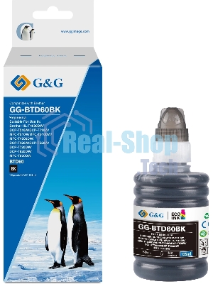 Чернила G&G GG-BTD60BK черный135мл для Brother HL-T4000DW/DCP-T510W/DCP-T710W/MFC-T810W