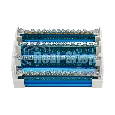 Шина на DIN-рейку в корпусе (кросс-модуль) Rexant 4х15