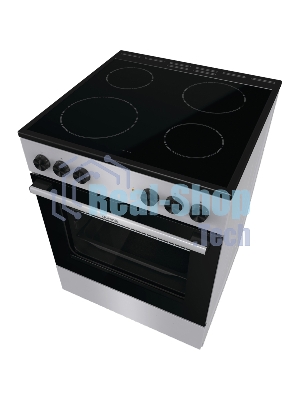 Плита электрическая Gorenje GEC6A11SG серый, конфорок 4 электрических, духовка 65 л, 60 см x 85 см x 60 см