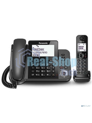 Телефон беспроводной (DECT) Panasonic KX-TGF320RUM серый металлик автооветчик АОН