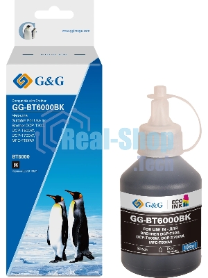 Чернила G&G GG-BT6000BK черный108мл для Brother HL-1110/1112A/1210/1212;DCP-1510/1512/1