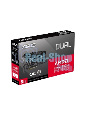 Видеокарта Asus AMD Radeon RX 7600 8Gb PCI-E DUAL-RX7600-O8G-EVO 128bit GDDR6 2280/18000 HDMIx1 DPx3 HDCP Ret