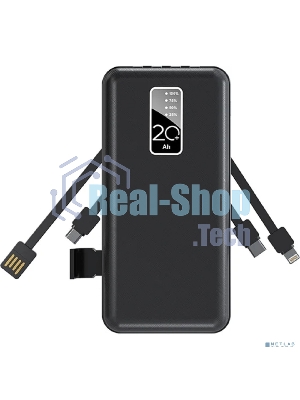 Портативное зарядное устройство Rexant Power Bank (аккумуляторная батарея) 20000 mAh, черное