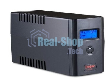 Источник бесперебойного питания ExeGate Power Smart ULB-800 LCD 800VA, черный, 2 евророзетки, USB