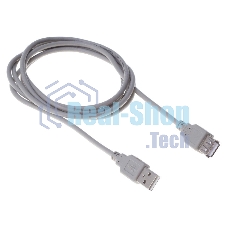 Кабель Buro BHP RET USB AF18 USB A(m) USB A(f) 1.8м серый блистер