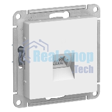 Розетка компьютерная RJ45, механизм, белый