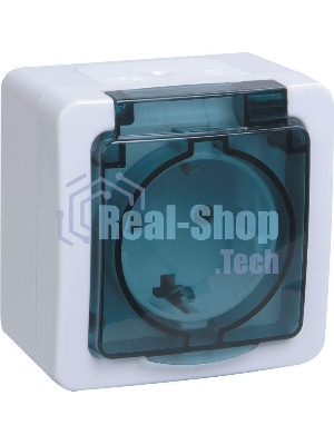 Розетка IEK ERMP12-K03-16-54-EC РСб20-3-ГПБд роз 1м с з/к о/у IP54 (цвет крышки:дымчатый) ГЕРМЕС PLUS