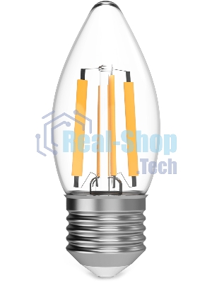 Лампа филам. Gauss Filament 11Вт цок.:E27 свеча св.свеч.белый теп. (упак.:10шт) (103802111)