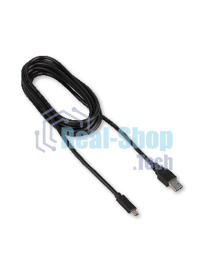 Кабель USB3.0 Cablexpert CCP-USB3-AMCM-3M, AM/Type-C, 3А, 36Вт, QC3.0, медь, двойн.экран, Pro, 3м, черный, пакет