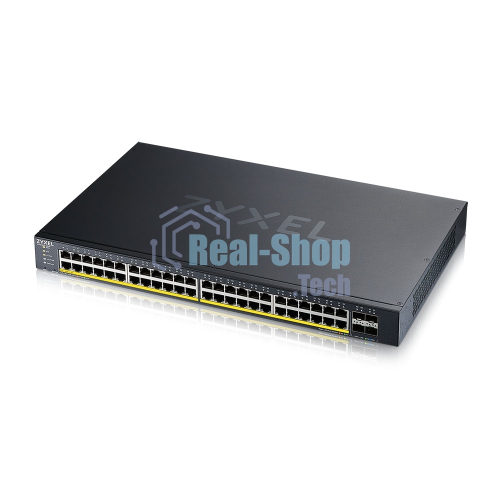 Коммутатор XGS1935-52HP, 52 Port Smart Managed PoE Switch, 48x Gigabit PoE and 4x 10G SFP+, hybrid mode, standalone or NebulaFlex Cloud, 375 Watt PoE