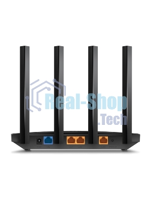 Роутер TP-Link AX1500 Dual-Band Wi-Fi 6 RouterSPEED: 300 Mbps at 2.4 GHz + 1201Mbps at 5 GHzSPEC: 4× Antennas, 1GHz Dual Core CPU, 1× Gigabit WAN Port + 3× Gigabit LAN Ports, 1024-QAM, OFDMAFEATURE: Tether App, WPA3, Access Point Mode, IPv6 Supported, IPTV, Bea