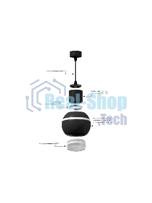 Корпус светильника C1102 SBK черный песок D100*H80mm MR16 GU5.3 LED 3W 4200K