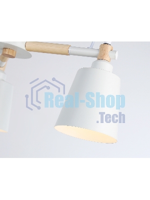 Светильник Ambrella light TR82204/3 WH/LW белый/светлое дерево E27/3 max 40W D560*430