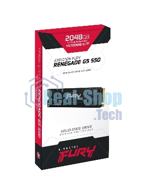 Накопитель SSD Kingston Fury Renegade, 2Tb, M.2(22x80мм), NVMe, PCIe 5.0 x4, 3D TLC, R/W 14700/14000Mb/s, IOPs 2 200 000/2 200 000, TbW 2000, DWPD 0.5 (12 мес)