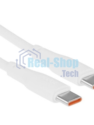 Кабель USB2.0 Hoco Type-C/Type-C, 5А, 240Вт, X93, 1м, белый, коробка