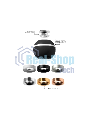 Корпус светильника C1102 SBK черный песок D100*H80mm MR16 GU5.3 LED 3W 4200K