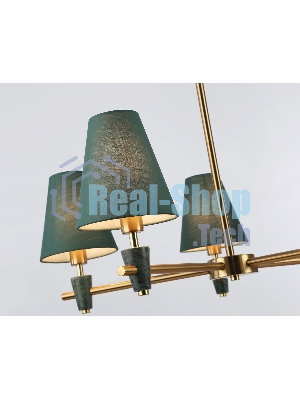 Люстра Ambrella light LH75051/5 BS/GN латунь/зеленый E14*5 max 40W D700*580