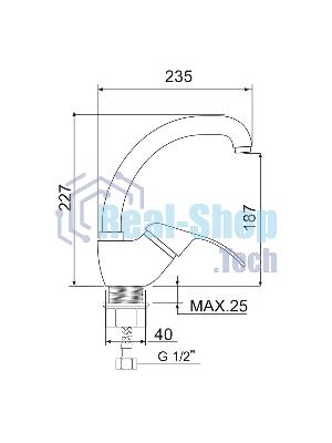 SL128-011F-1 Смеситель для кухни , ø35
