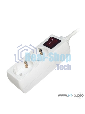 Удлинитель 2х5 м с заземл. 16А IP20 У02К с выкл. 2P+PE ИЭК WYP10-16-02-05-ZK-N
