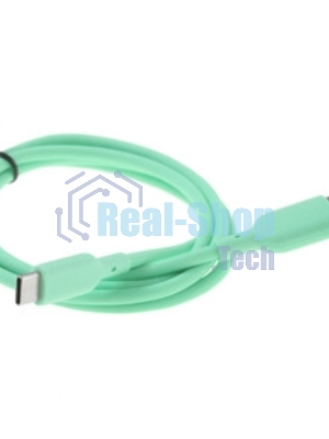Кабель Qumo Type-С кабель, 1м, USB 2.0, 5В, 2А, 10Вт, тканевая оплетка, стальной коннектор, серый космос