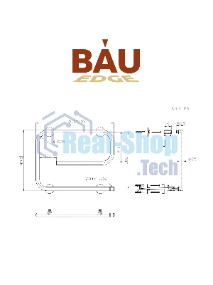 Полотенцесушитель электрический BAU E Black 41х53, черный матовый