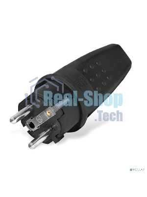 Вилка прямая c заземлением каучук 16А 250В IP44 (602227) UNIVersal