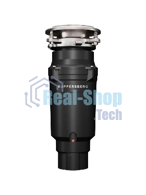Измельчитель пищевых отходов Kuppersberg WSS 550 B, High-Tech, мощность 550 Вт, 3400-3800 об/мин, защита от перегрева, авто выключение, DC мотор, уровень шума 75 дБ, черный