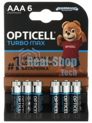 Батарея Opticell Turbo MAX LR03 AAA (6шт) блистер