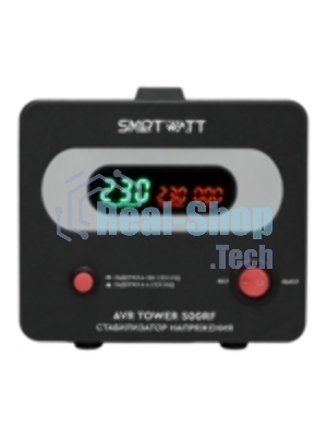 Напольный стабилизатор напряжения SMARTWATT AVR TOWER 500RF (140W - 260W, 500VA, 0.5 кВт, 50-60 Гц, розеток - 1, LED-дис